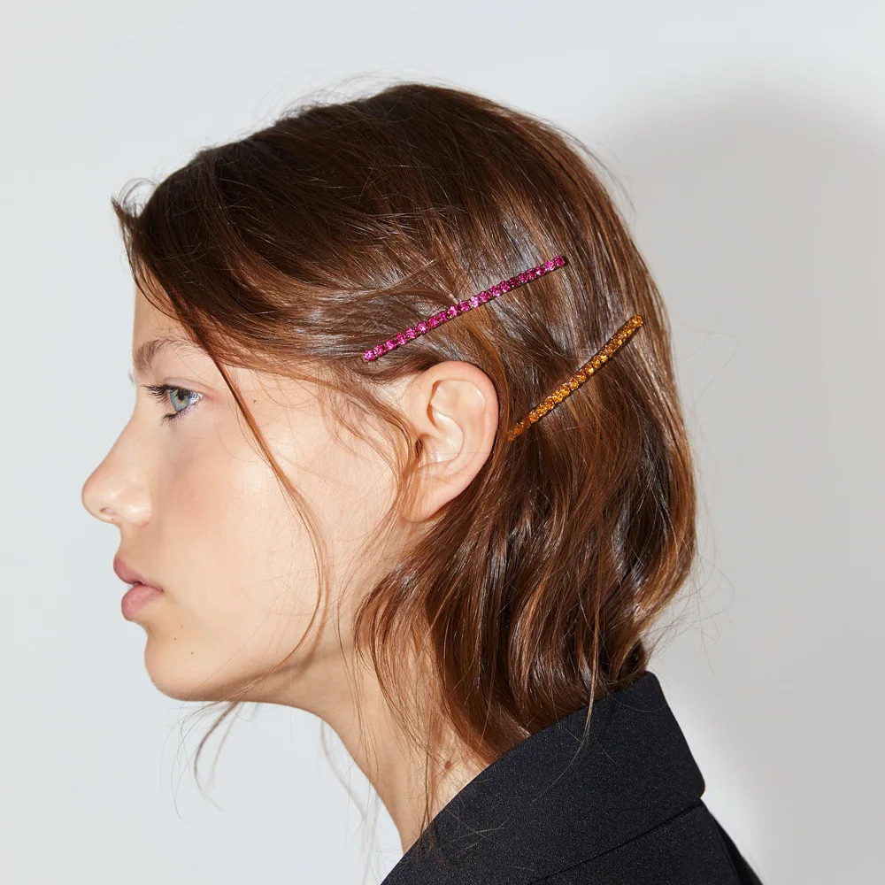 1 комплект корейские блестящие хрустальные шпильки для волос Женские