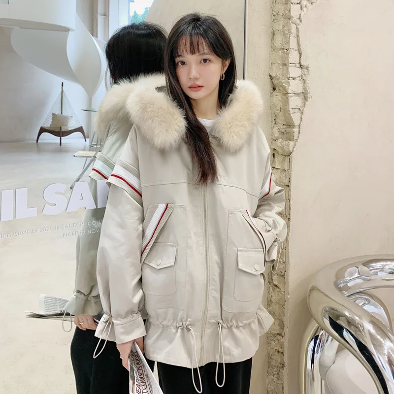 

Женское зимнее свободное кашемировое теплое пальто, большой размер