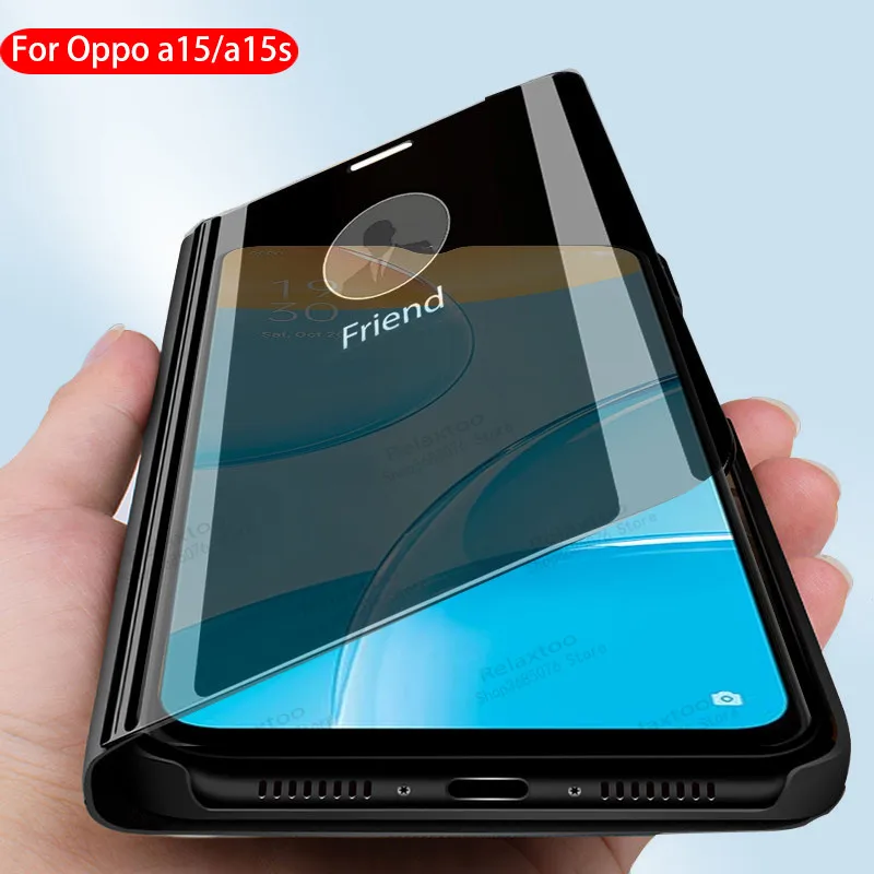 Чехол-книжка для oppo a15s a15 s 6 52 дюйма зеркальный | Мобильные телефоны и аксессуары