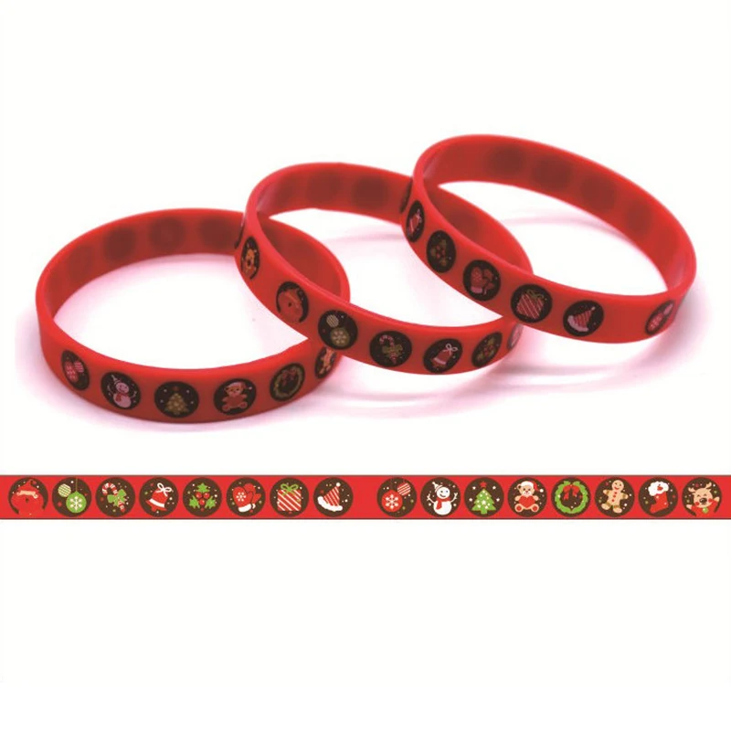 Рождественский силиконовый браслет для вечерние НКИ мероприятия фестиваля