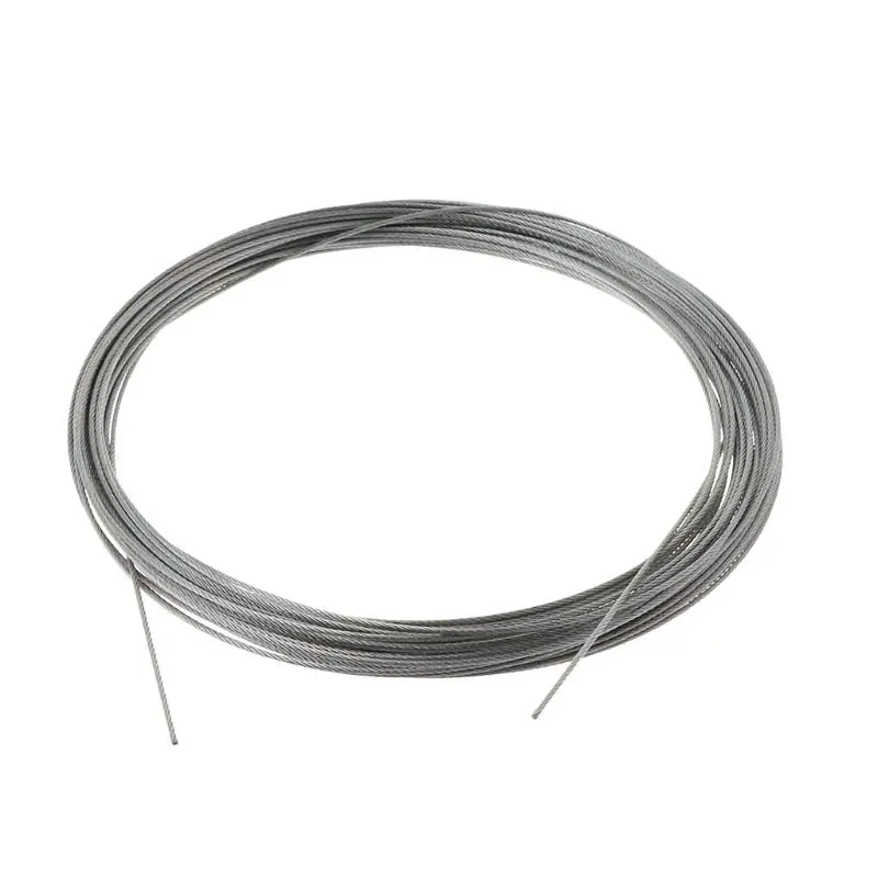 100M/Roll 304 Stainless Steel Wire Rope 7X7 Structure 2.0 MM Diameter Cable