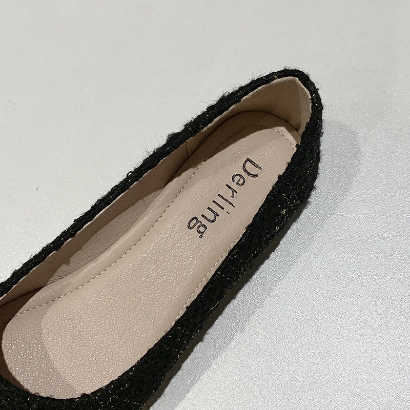 Новые модные женские туфли на плоской подошве высокого качества классические