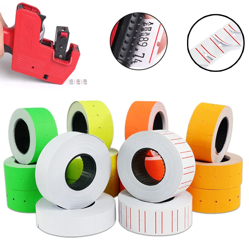 10 Rolls Price Label Single Line Tag Mark for MX-5500 Gun Labeller White 21mmX12mm Suitable grocery | Дом и сад