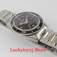 CORGEUT Brand Black Self Winding Men Watch Sapphire Glass Stainless Steel Watch Band Date Indicator