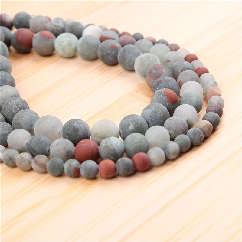 

Natural African Snow Stone 4/6/8/10/12mmBeadRoundBeadSpacerJewelryBeadLooseBeadsForJewelryMakingDIYBracelet