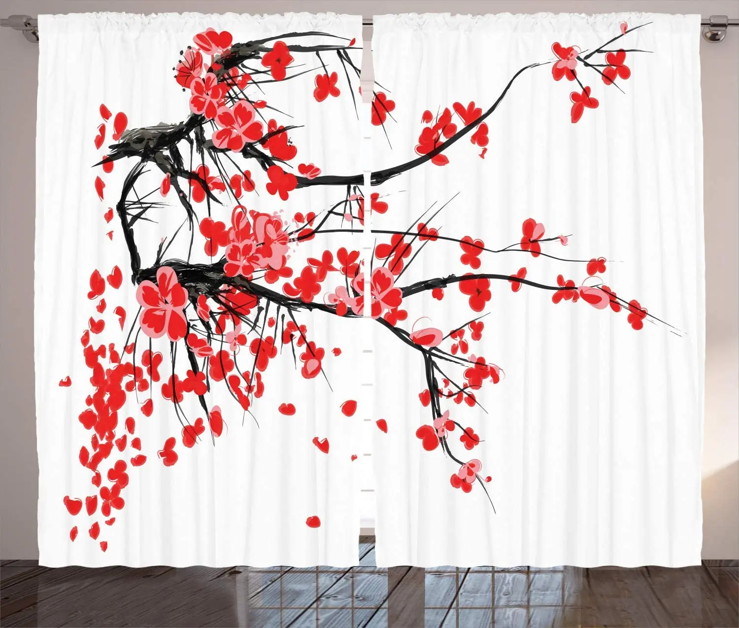 

Vermilion белая Цветочная занавеска s японский цветок вишни Цветущая ветка Сакура Весенняя вдохновляющая занавеска для спальни