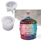 Коробка смолы прессформы с крышками ювелирные банки силиконовые формы 3D безделушка коробка для хранения формы Материал кристаллическая прессформа мыло делая