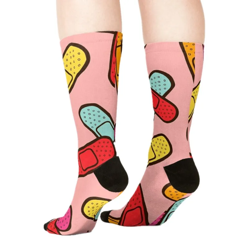 

2021 Women's socks kawaii Red and Green Plaid Printed Socks Woman harajuku Happy Funny Novelty cute girl gift Socks for women