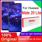 100% Оригинальный 6,3 ''ЖК-дисплей сенсорный экран дигитайзер в сборе для Huawei Mate 20 Lite ЖК-дисплей Замена запасные части