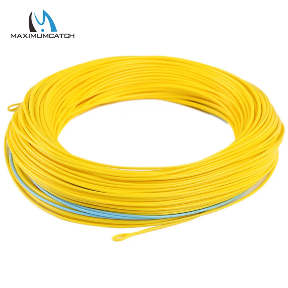 Плавающая рыболовная леска Maximumcatch для ловли нахлыстом 7 10 Вт футов синего/желтого