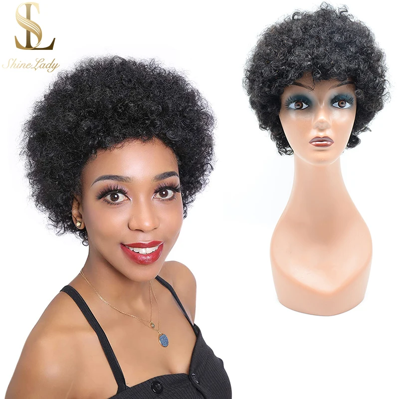 Парики из натуральных человеческих волос 130% плотности 8 дюймов|Парики полностью