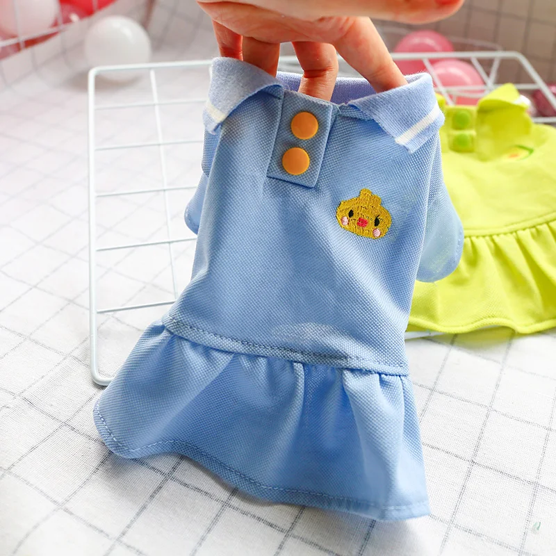 Удобные спортивные студент собака платье юбка летом прохладно Одежда для собак