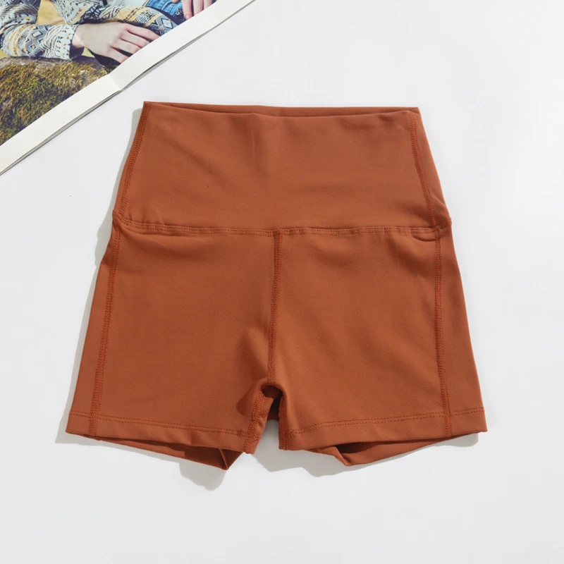 

Solid Color women's Shorts High Elastic Casual Tight Fitness Shorts Sports Wild Fashion Quick Dry Ladies Shorts