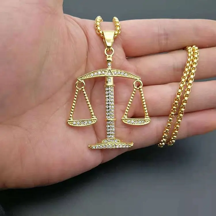 Новое поступление, ожерелье в стиле хип-хоп, Стразы золотого цвета, подвеска из нержавеющей стали 316L для мужчин и женщин, ювелирные изделия, подарки