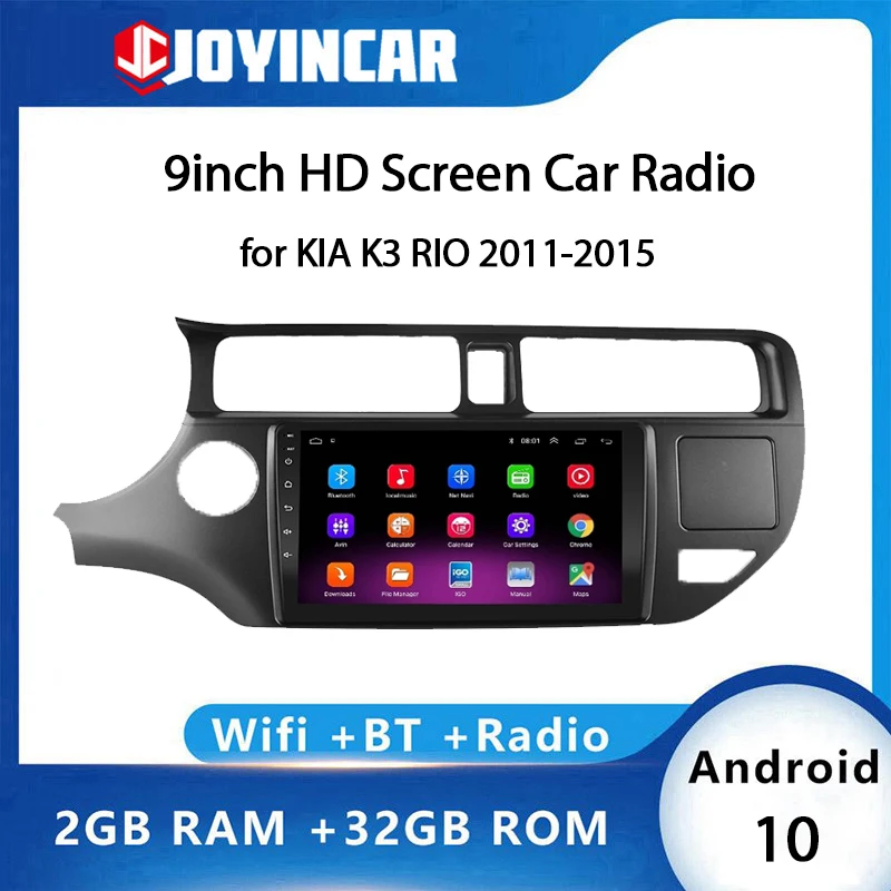 

Автомобильный мультимедийный DVD-плеер JOYINCAR, 2 Гб + 32 ГБ, Android 10, для Kia RIO K3 2011, 2012, 2013, 2014, 2015, автомобильное радио, GPS, навигатор, MP5-плеер