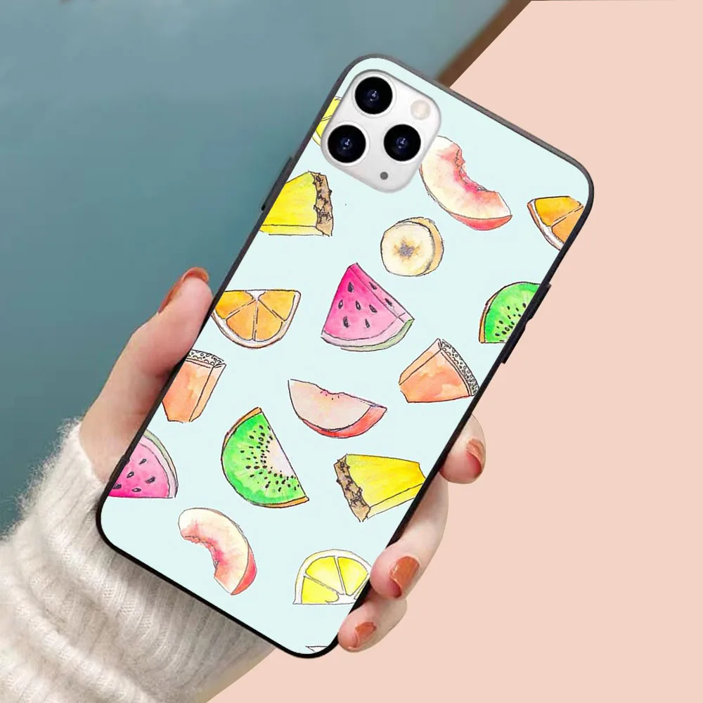 

Fruit Salad! soft TPU border phone case for iphone 11PRO 11PROMAX 11 X XS XR XSMAX 6 plus 7 7plus 8 8plus cover