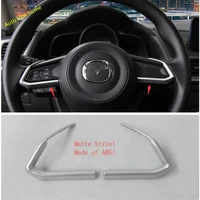 steering wheel decoration strip cover trim fit for mazda 6 2019 2021 red matte carbon fiber look auto accessories