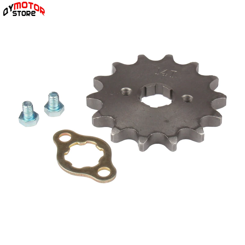 Передняя Звездочка двигателя #530 14T зубья 20 мм с фиксирующей пластиной медальон для 530 цепи мотоцикла кроссового велосипеда питбайка квадроцикла