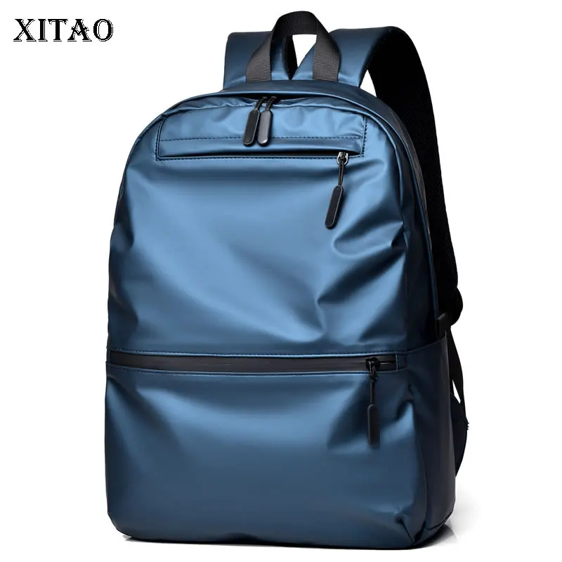 

XITAO Solid Color Backpack Breathable Wide Shoulder Strap Zipper High Capacity Water Proof Simplicity Travel Laptop Bag GWJ1743