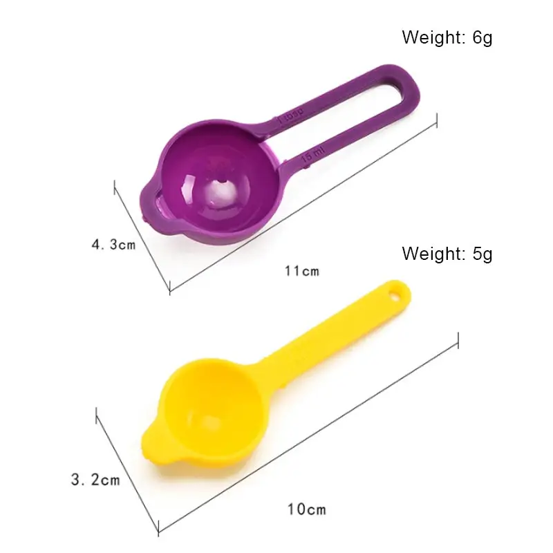 

6pcs/lot Measuring Spoon Rainbow Color Stackable Combination Measuring Cup Kitchen Accessories Baking Tools For Household