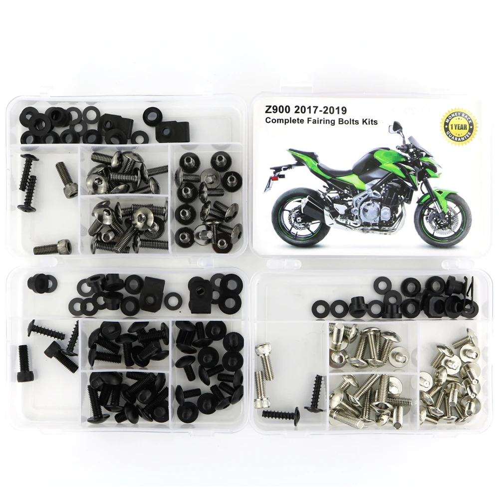 Fit For Kawasaki Z900 2017 2018 2019 Motorcycle Full Fairing Bolts Kit Complete Cowling Side Cover Screws Clips Speed Nuts Steel |