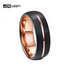 JQUEEN 8 мм кольца из карбида вольфрама Новинка крутой очаровательный цвет цвета розового золота Мужская мода ювелирные изделия обручальное кольцо из вольфрамовой стали