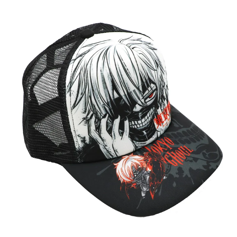 

Кепка от солнца с аниме Токийский Гуль, повседневная Регулируемая Кепка Kaneziki, летняя сетчатая Кепка для мужчин и женщин