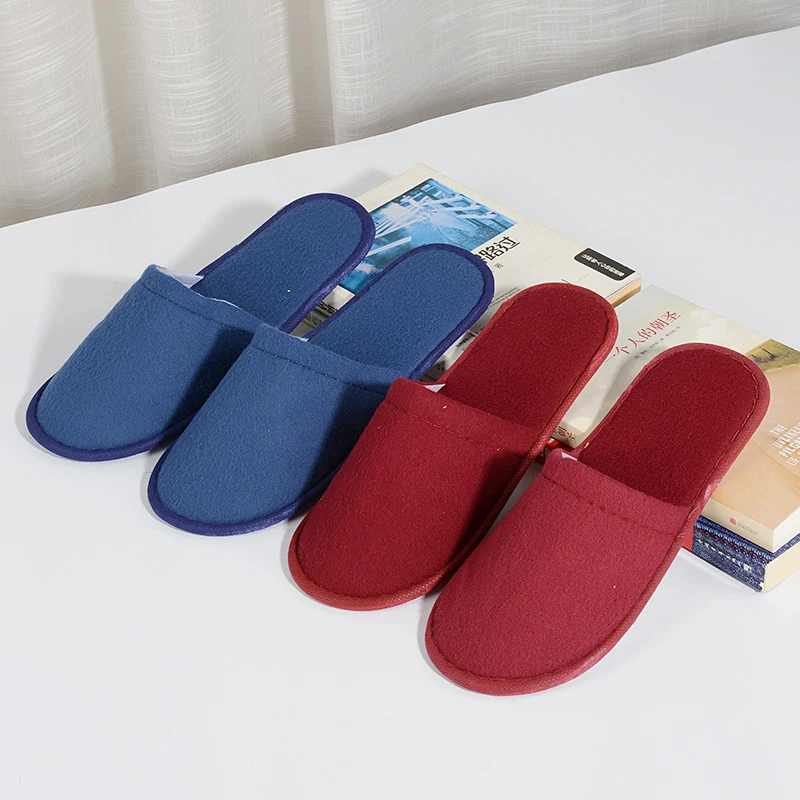 

1Pair Home Slipper Men Women Hotel Travel Spa Disposable Slippers Portable Folding House Home Guest Indoor Slippers Big Size