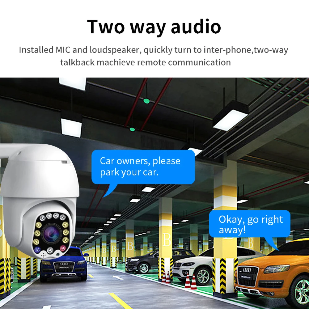 13 светодиодный wifi ip-камера наружная PTZ H.265X 1080 p скоростная купольная CCTV камера