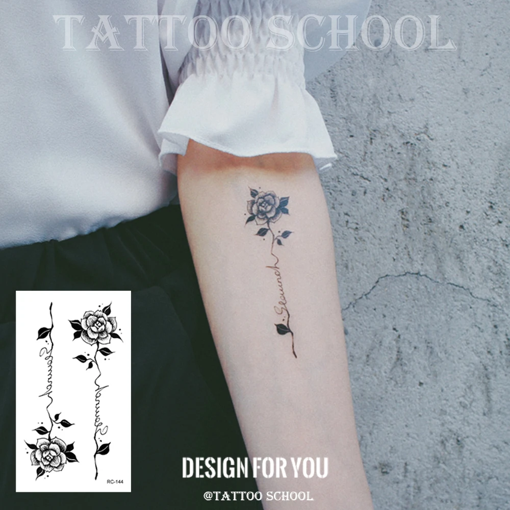 Водостойкие временные сексуальные татуировки для мужчин и женщин искусственная