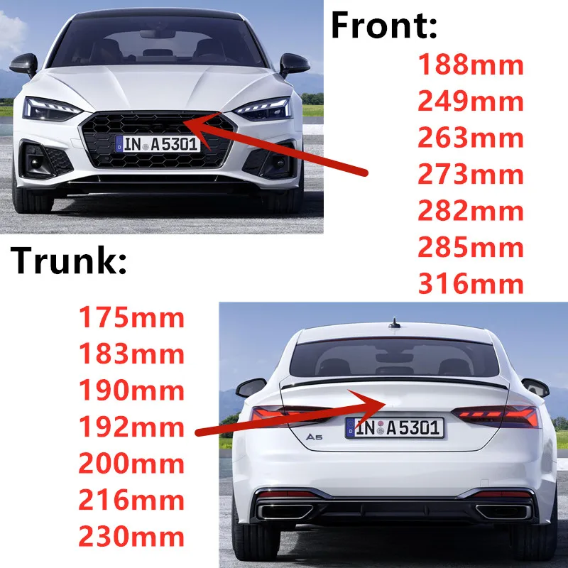 4 кольца ABS серебристо-черные автомобильные передние капота гриль задний