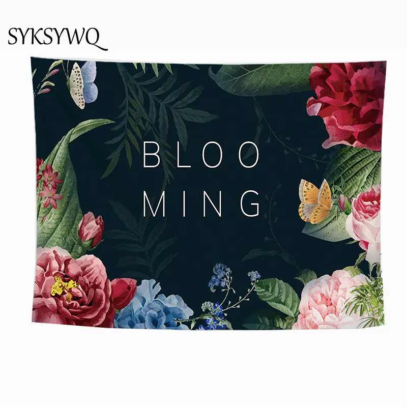 Настенная ткань гобелен цветок настенная модный Настенный Ковер новое