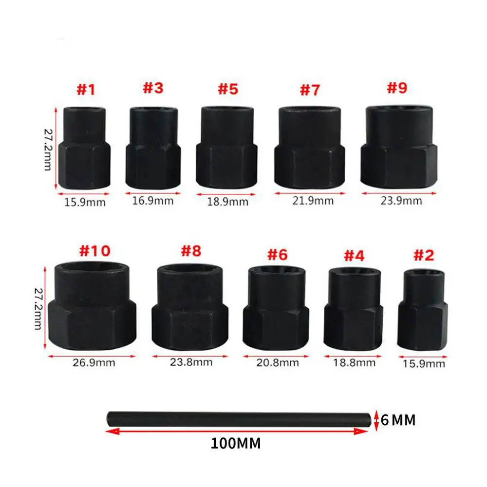 11 шт. удаление гаек колесо для инструментальной тачки гайка гнездо установки и