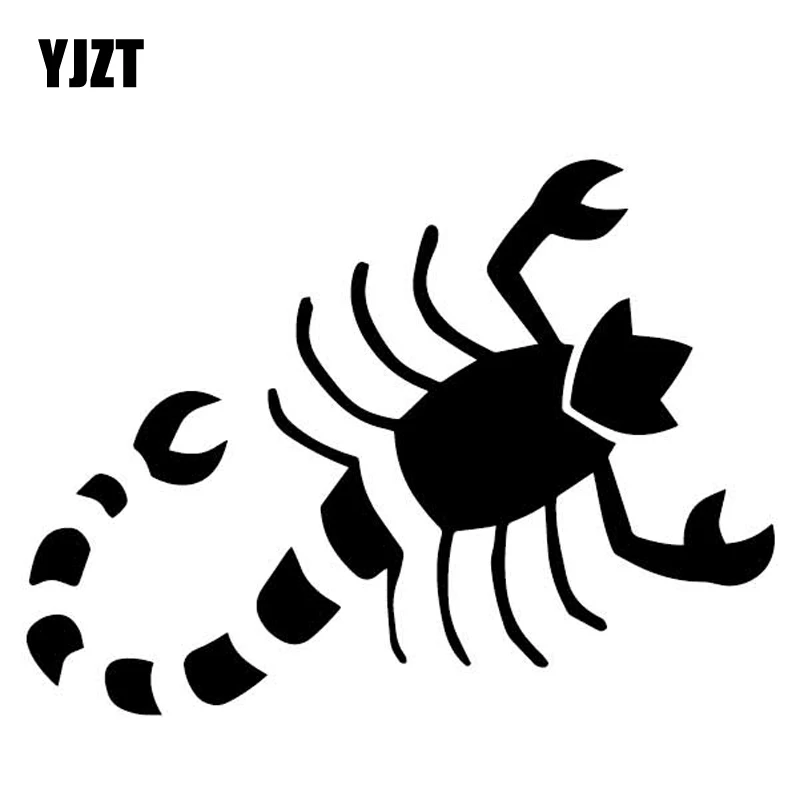 YJZT 15 8 см * 11 7 Скорпион мультфильм ужас украшение Автомобильная дверь автомобиль