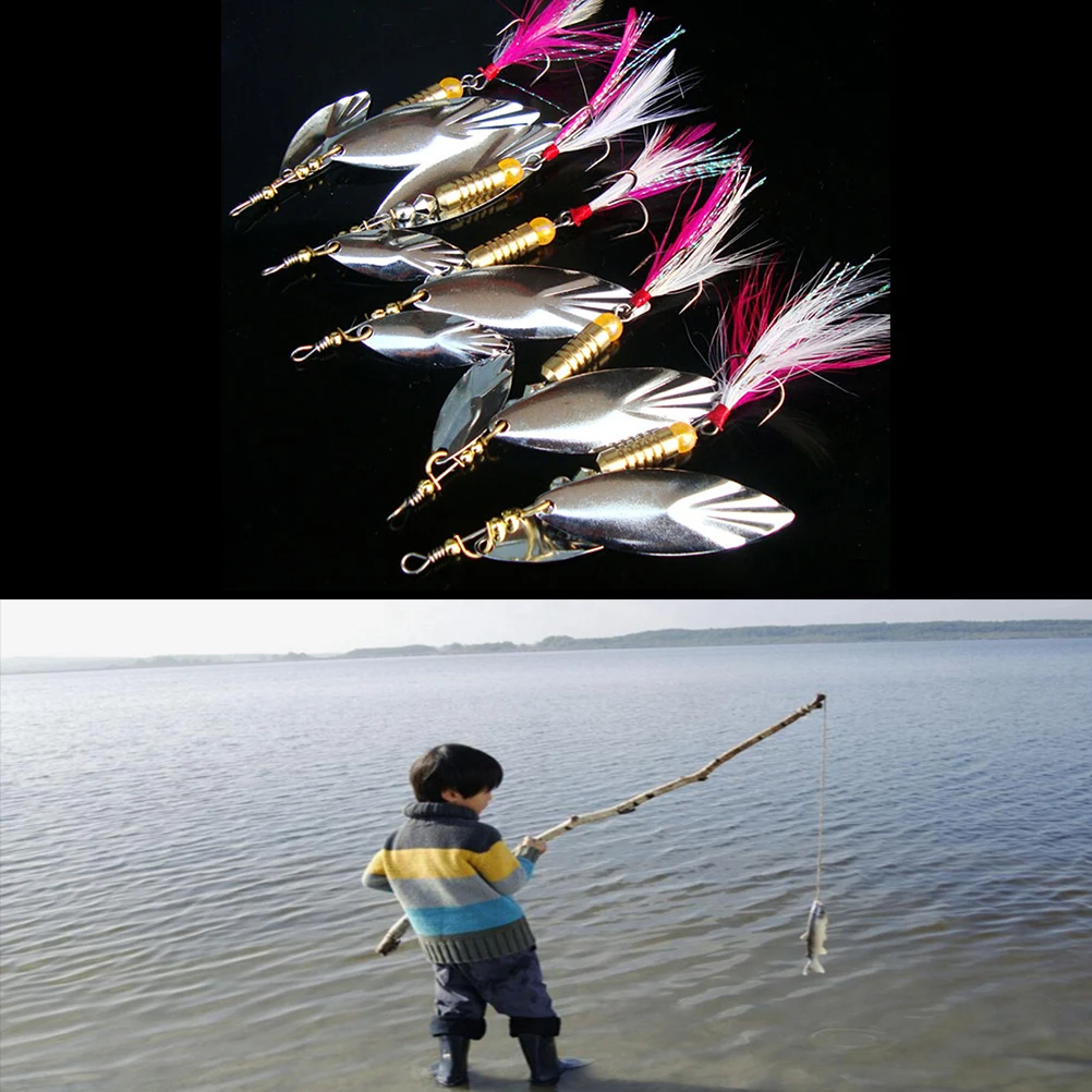 

High Quality Bead colors random Spinners lure box Ideal For Perch Salmon Pike trout Fishing