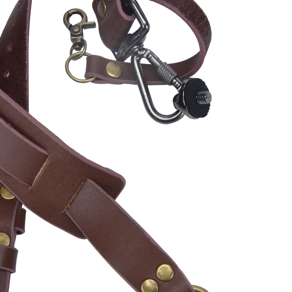 

Camera Adjustable Double Shoulder Leather Harness Camera Shoulder Strap Photography Accessories
