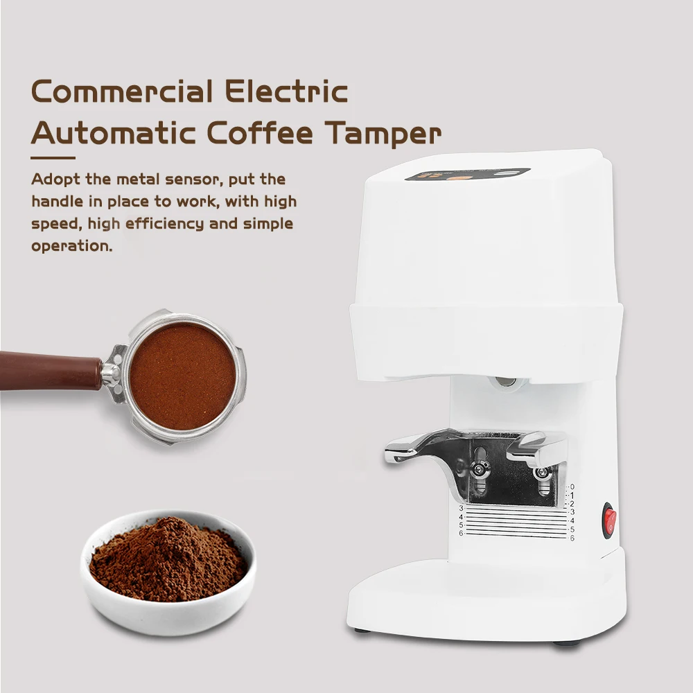 58mm Automatic Coffee Tamper Commercial Electric With Power Supply Stainless Steel Coffee Tamper GZZT