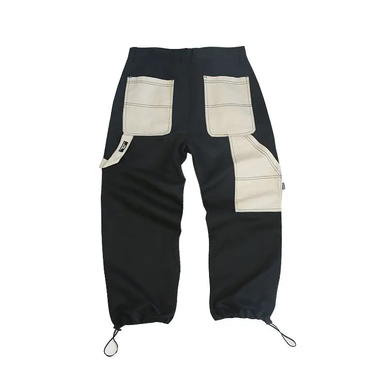 

Straight Casual Pants Men's Fashion Retro Hit Color Overalls Men Streetwear Wild Loose Hip Hop Tooling Trousers Mens M-5XL