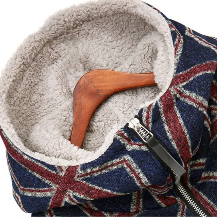 

Puls Size XXXXXL 5XL Women's Cotton-padded Thicken Warm Mid-length Knitted Coat Tops Fleece Overcoats 57