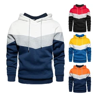 men%e2%80%98s patchwork hooded sweatshirt hoodies clothing loose fleece warm streetwear male fashion autumn winter outwear