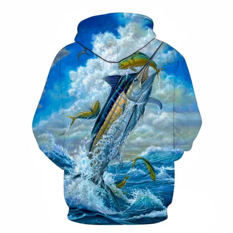 2021 Новое поступление тунец 3D цифровая печать рыбалка осень-зима Спорт на