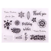 birthday wishes transparent clear silicone stamp seal diy scrapbooking rubber stamping coloring embossing diary decor reusable t