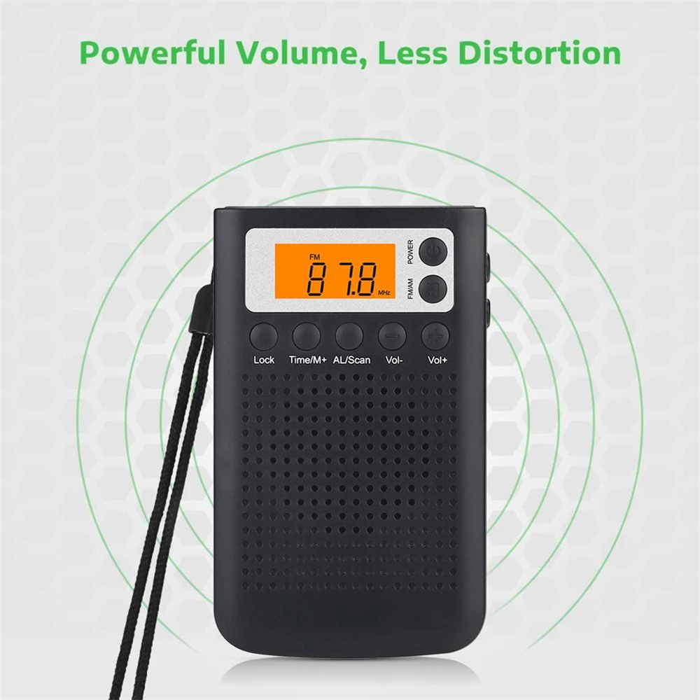 

EU/US/JP Type Mini Radio Built-in Clear Speaker Portable Stereo FM/AM Hearing Radio for The Elderly Battery Powered