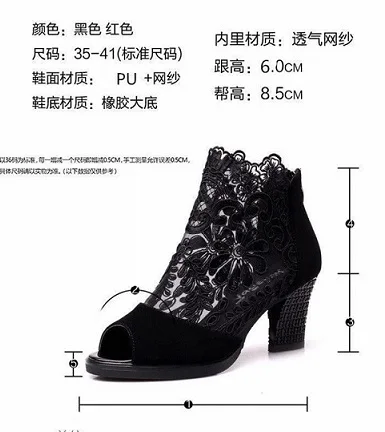 

2019HOT Summer mesh Peep Toe sandals sexy heels single shoes women shoes in Europe and America NEW spring and summer gauze mujer