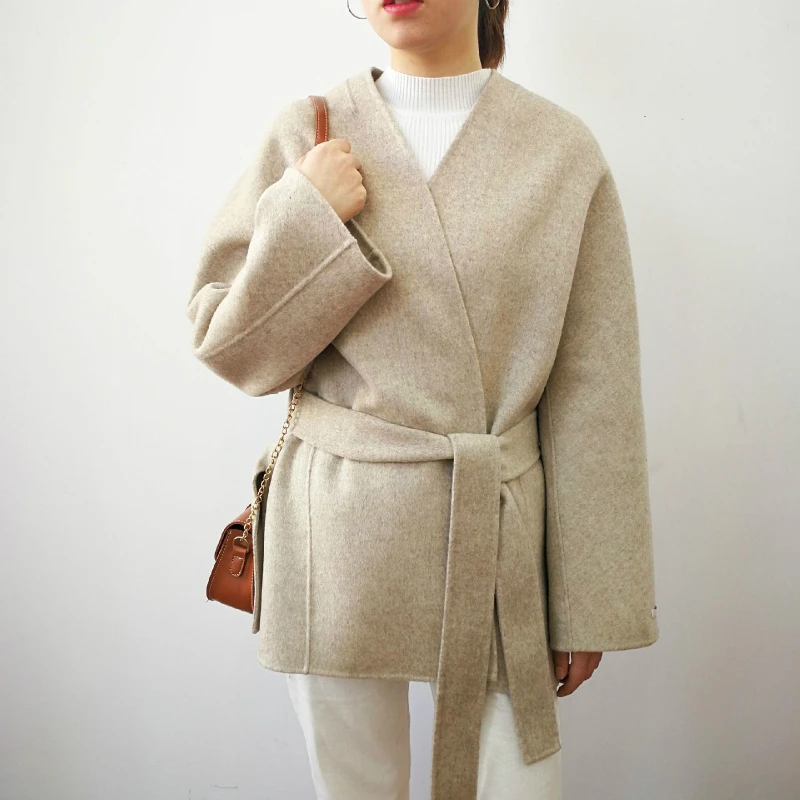 

Корейский Осенний 2020 модный новый высококачественный Женский двухсторонний свободный длинный пояс ручной работы со шнуровкой теплый каше...