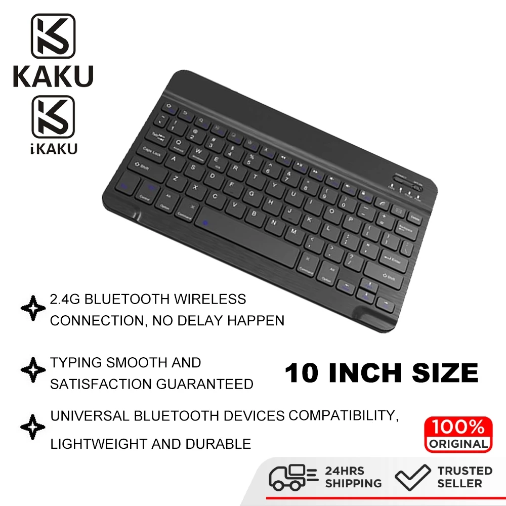

Ghz Bluetooth 3.0 Wireless Keyboard Portable Lightweight 10 Inch Smartphone Tablet Laptop iPad Pro