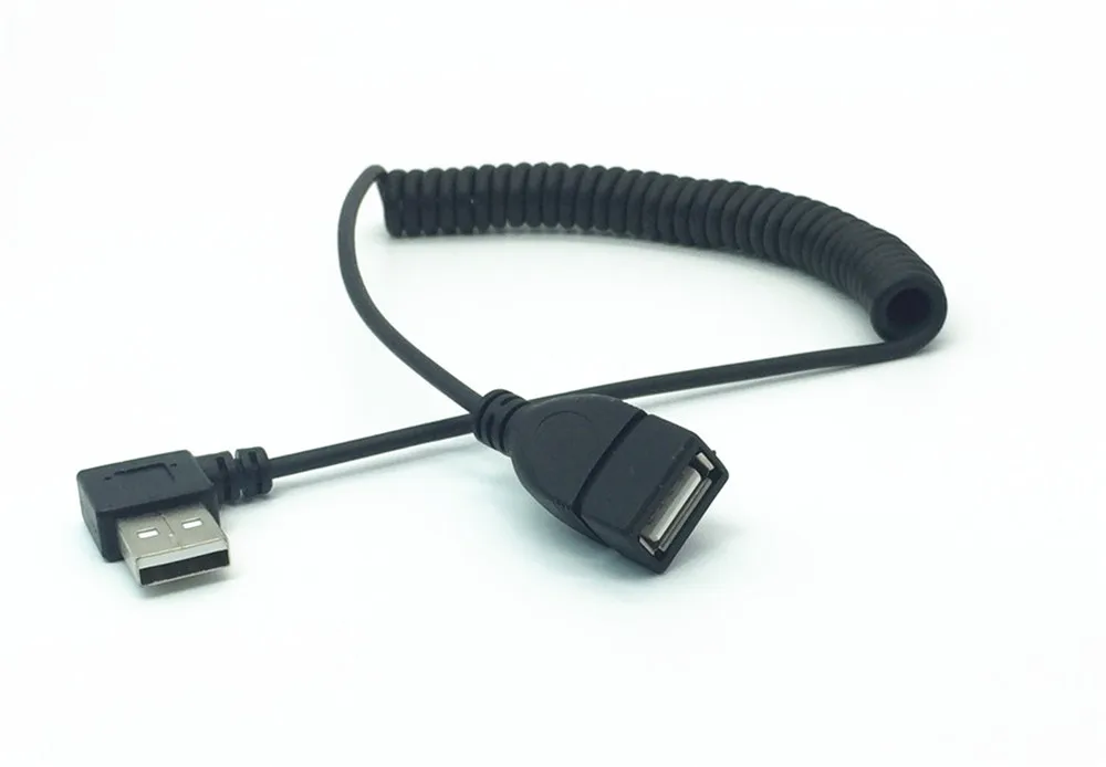 1 м локоть пружинный Спиральный USB 2 0 Мужской и Женский кабель-удлинитель для