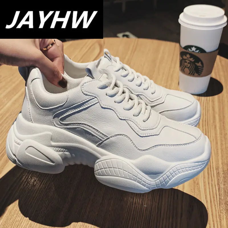 

2021 Women's Solid Color Lace-up Non-slip Sneakers Fashion Women's Shoes Autumn Women's Comfortable and Breathable Casual Shoes