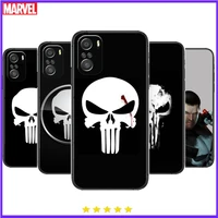marvel punisher for xiaomi redmi note 10s 10 9t 9s 9 8t 8 7s 7 6 5a 5 pro max soft black phone case