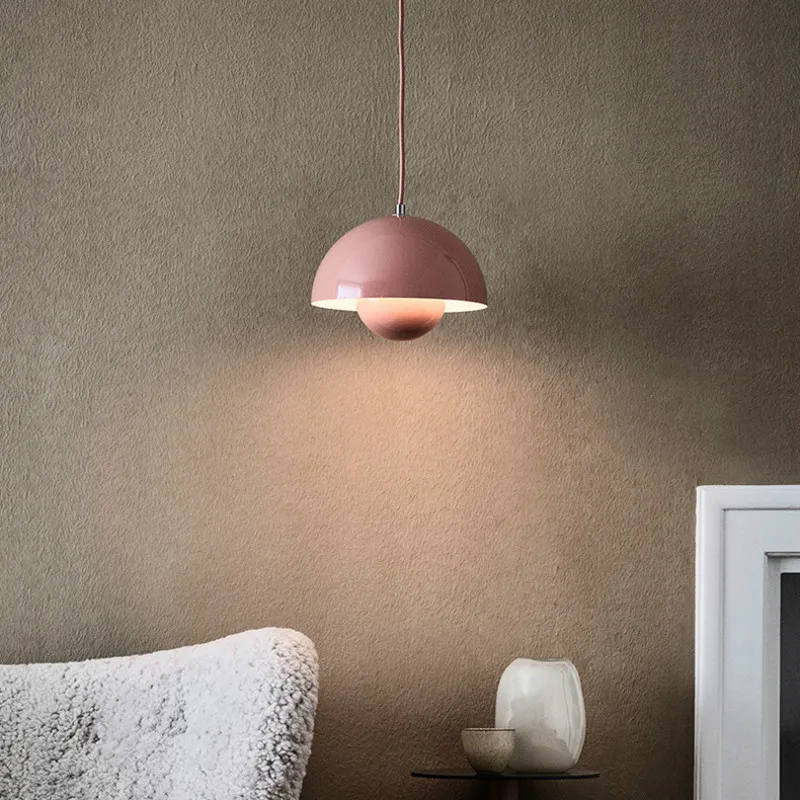 

Nordic Denmark Flowerpot Lustre Pendant Lights Art Color Bud Hanging Lamp Living Room Library Restaurant Bedroom Bedside Fixture
